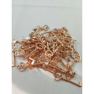 Rose Gold 50 Sets Vintage Key With Tag Card Wedding Party Gifts For Guests